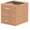 Dynamic Impulse Fixed Pedestal - 3 Drawer - Oak