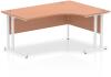 Dynamic Impulse Corner Desk with Twin Cantilever Legs - 1600 x 1200mm - Beech