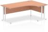 Dynamic Impulse Corner Desk with Twin Cantilever Legs - 1800 x 1200mm - Beech