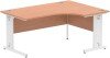 Dynamic Impulse Corner Desk with Cable Managed Legs - 1600mm x 1200mm - Beech