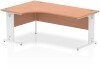 Dynamic Impulse Corner Desk with Cable Managed Legs - 1800mm x 1200mm - Beech