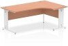 Dynamic Impulse Corner Desk with Cable Managed Legs - 1800mm x 1200mm - Beech