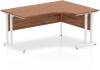 Dynamic Impulse Corner Desk with Twin Cantilever Legs - 1600 x 1200mm - Walnut