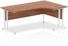 Dynamic Impulse Corner Desk with Twin Cantilever Legs - 1800 x 1200mm - Walnut