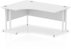 Dynamic Impulse Corner Desk with Twin Cantilever Legs - 1600 x 1200mm - White