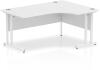 Dynamic Impulse Corner Desk with Twin Cantilever Legs - 1600 x 1200mm - White