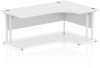 Dynamic Impulse Corner Desk with Twin Cantilever Legs - 1800 x 1200mm - White