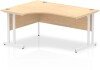 Dynamic Impulse Corner Desk with Twin Cantilever Legs - 1600 x 1200mm - Maple