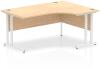 Dynamic Impulse Corner Desk with Twin Cantilever Legs - 1600 x 1200mm - Maple