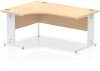 Dynamic Impulse Corner Desk with Cable Managed Legs - 1600mm x 1200mm - Maple