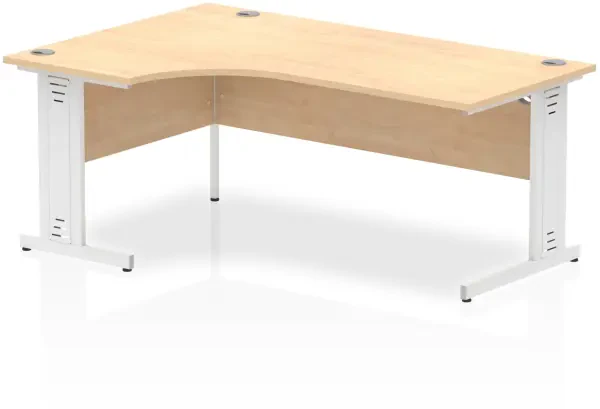 Dynamic Impulse Corner Desk with Cable Managed Legs - 1800mm x 1200mm - Maple