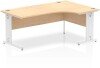 Dynamic Impulse Corner Desk with Cable Managed Legs - 1800mm x 1200mm - Maple