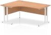 Dynamic Impulse Corner Desk with Twin Cantilever Legs - 1600 x 1200mm - Oak
