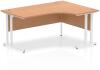 Dynamic Impulse Corner Desk with Twin Cantilever Legs - 1600 x 1200mm - Oak