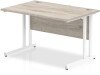 Dynamic Impulse Rectangular Desk with Twin Cantilever Legs - 1200mm x 600mm - Grey oak