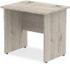 Dynamic Impulse Rectangular Desk with Panel End Legs - 800mm x 600mm - Grey oak
