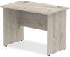 Dynamic Impulse Rectangular Desk with Panel End Legs - 1000mm x 800mm - Grey oak