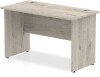 Dynamic Impulse Rectangular Desk with Panel End Legs - 1200mm x 600mm - Grey oak