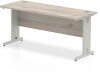 Dynamic Impulse Rectangular Desk with Cable Managed Legs - 1600mm x 600mm - Grey oak