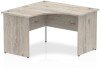Dynamic Impulse Corner Desk with Panel End Legs - 1200 x 1200mm - Grey oak
