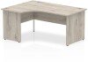 Dynamic Impulse Corner Desk with Panel End Legs - 1600 x 1200mm - Grey oak