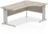 Dynamic Impulse Corner Desk with Cable Managed Legs - 1800mm x 1200mm - Grey oak