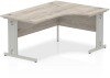 Dynamic Impulse Corner Desk with Cable Managed Legs - 1600mm x 1200mm - Grey oak