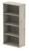 Dynamic Impulse Bookcase 1600mm High - Grey oak