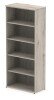 Dynamic Impulse Bookcase 2000mm High - Grey oak