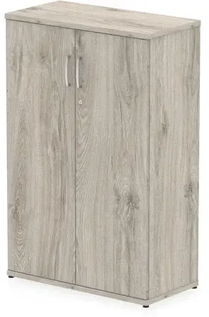 Dynamic Impulse Cupboard 1200mm High - 2 Shelf - Grey oak