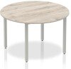 Dynamic Impulse Box Frame Leg Round Table - Grey Oak