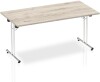 Dynamic Impulse Folding Rectangular Table - 1600 x 800mm - Grey oak