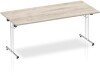 Dynamic Impulse Folding Rectangular Table - 1800 x 800mm - Grey oak