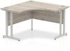 Dynamic Impulse Corner Desk with Twin Cantilever Legs - 1200 x 1200mm - Grey oak