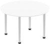 Dynamic Impulse Post Leg Round Table 1000 x 1000mm - White