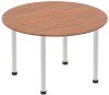 Dynamic Impulse Post Leg Round Table 1000 x 1000mm - Walnut