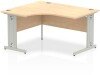 Dynamic Impulse Corner Desk with Cable Managed Legs - 1400mm x 1200mm - Maple