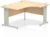 Dynamic Impulse Corner Desk with Cable Managed Legs - 1400mm x 1200mm - Maple