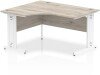 Dynamic Impulse Corner Desk with Cable Managed Legs - 1400mm x 1200mm - Grey oak