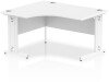 Dynamic Impulse Corner Desk with Cable Managed Legs - 1400mm x 1200mm - White