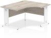 Dynamic Impulse Corner Desk with Cable Managed Legs - 1400mm x 1200mm - Grey oak