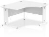 Dynamic Impulse Corner Desk with Cable Managed Legs - 1400mm x 1200mm - White