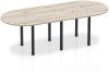 Dynamic Impulse Boardroom Table - (w) 2400 x (d) 1000mm - Grey oak