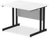 Dynamic Impulse Rectangular Desk with Twin Cantilever Legs - 1000mm x 800mm - White