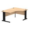 Dynamic Impulse Corner Desk with Cable Managed Legs - 1600mm x 1200mm - Maple