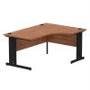 Dynamic Impulse Corner Desk with Cable Managed Legs - 1600mm x 1200mm - Walnut