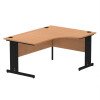 Dynamic Impulse Corner Desk with Cable Managed Legs - 1600mm x 1200mm - Oak