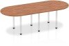 Dynamic Impulse Boardroom Table - (w) 2400 x (d) 1000mm - Walnut