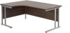 TC Twin Leg Corner Desk 1800 x 1200mm - Dark Walnut (8-10 Week lead time)