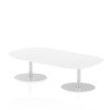Dynamic Italia Boardroom Table 475mm High - 2400 x 1000mm - White